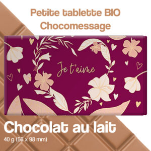 chocolait message amour fleurs