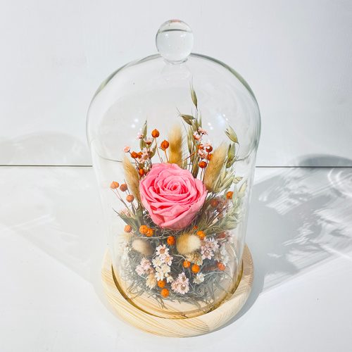 cloche champetre rose