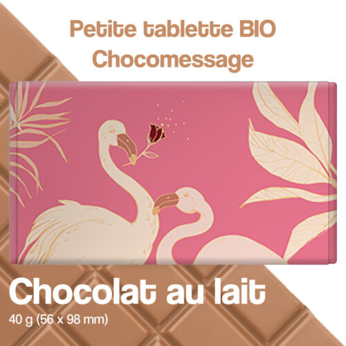 chocolait message amour flamands roses